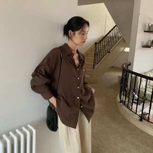 THXGIVING 扭结镂空开叉设计感翻领衬衫女2024秋季新款宽松上衣