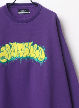 nacostyle出口日本外贸原D嘻哈风刺绣情侣款拉绒加绒套头卫衣