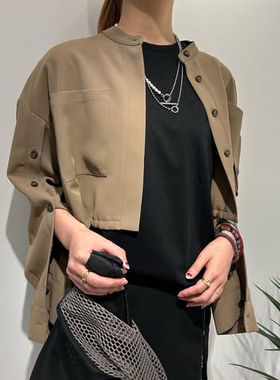 上身绝了~nacostyle出口日本原D高端多way原领系扣春秋薄款短外套