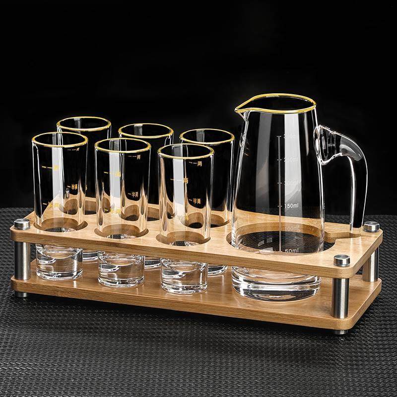 白BLB012酒杯盅分酒器晶高档水玻璃家用小号一具两二两酒套装酒创