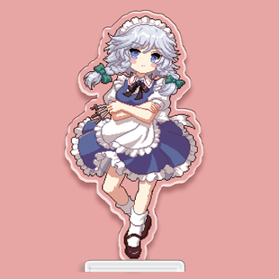 东方夜雀食堂双面像素亚克力立牌 十六夜咲夜