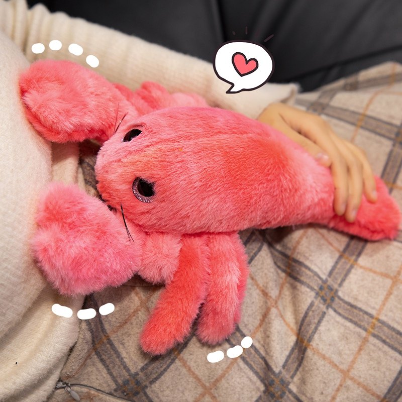 炫彩海洋馆动物章鱼小龙虾海豚公仔毛绒玩偶创意儿童安抚生日礼物