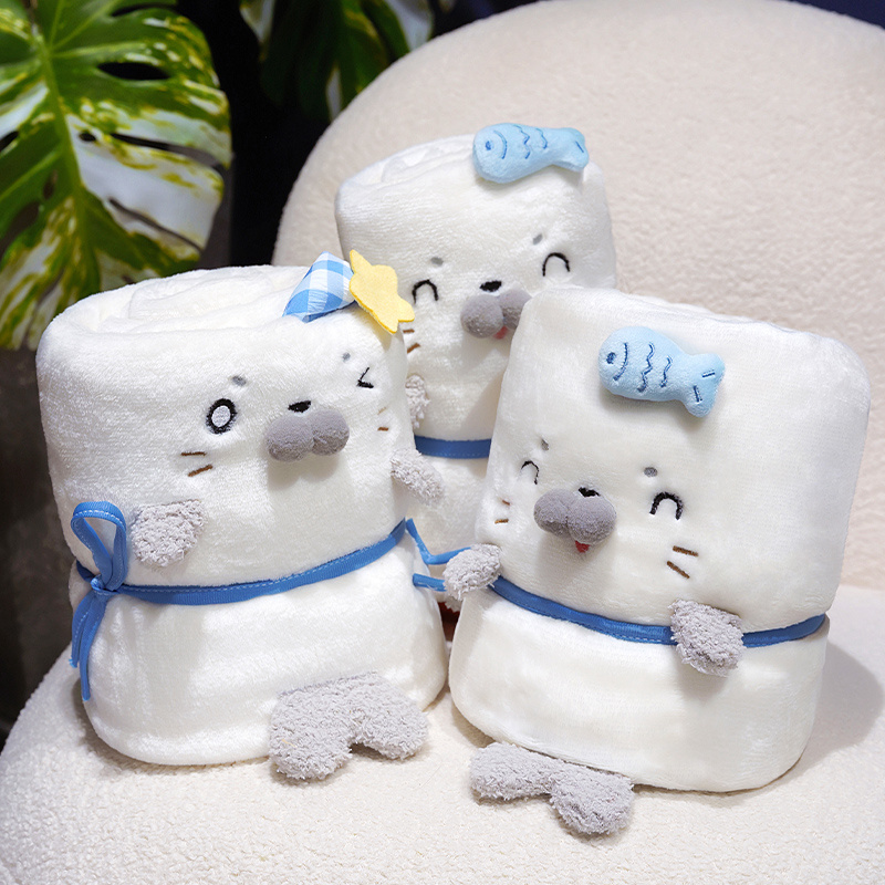 卡通卷毯办公室午睡毯空调毛毯