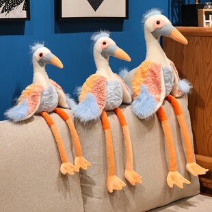 仿真仙鹤公仔卡通丹顶鹤玩偶可爱抱枕幼儿园儿童安抚娃娃毛绒玩具