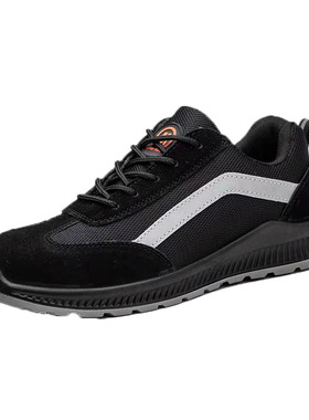 防砸耐穿刺飞织透气劳保鞋PU大底塑钢包头绝缘防滑耐磨工地电焊