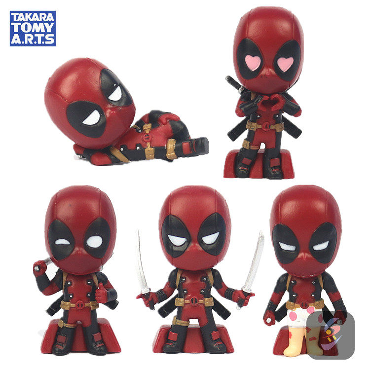 现货包邮 TOMY多美 扭蛋 漫威 死侍五款摆件 deadpool贱贱 小手办
