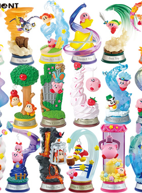 现货包邮 RE-MENT盒蛋 RM星之卡比 摇曳秋千 1代 2代 6款场景手办