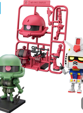 现货 万代 1/1 GUNPLA-KUN 钢普拉君 DX套装元祖高达 模型 红扎古