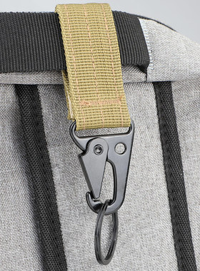 乐驰客户外军迷战术织带挂扣 鹰嘴钩钥匙扣腰带登山扣旅游背包快