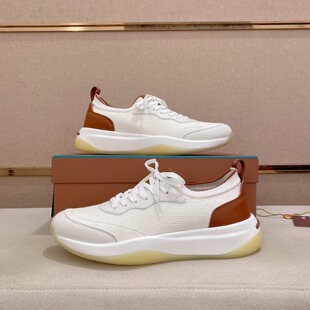 欧洲站LP2025春夏网面飞织休闲运动板鞋男士针织软底透气男鞋潮