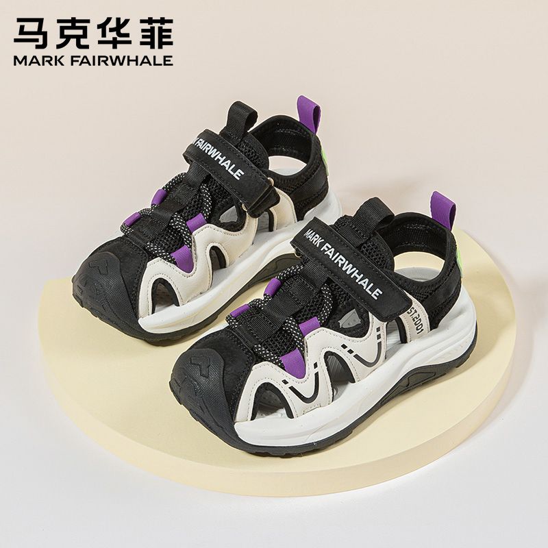 马克华菲2024夏季薄款男童沙凉鞋