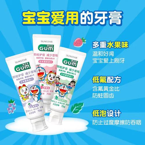 日本GUM康齿佳哆啦A梦儿童牙膏