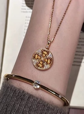 新中式18K金时来运转葫芦吊坠