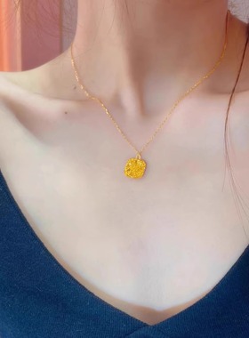 新中式拉丝小方糖吊坠