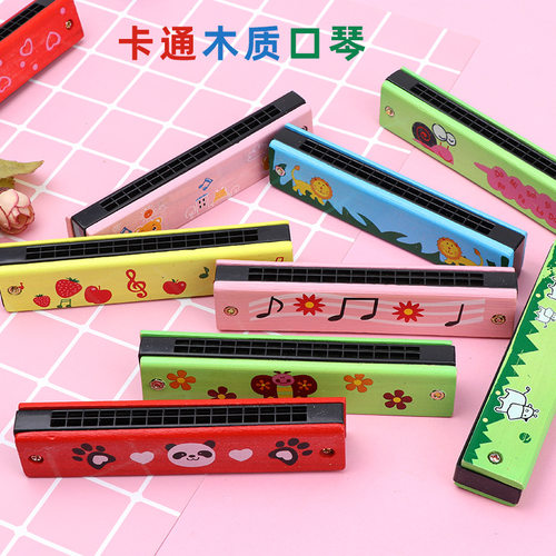 木质双排16孔儿童启蒙口琴
