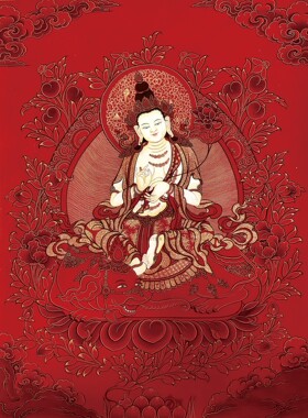 唐卡描金手绘减压自画diy礼物