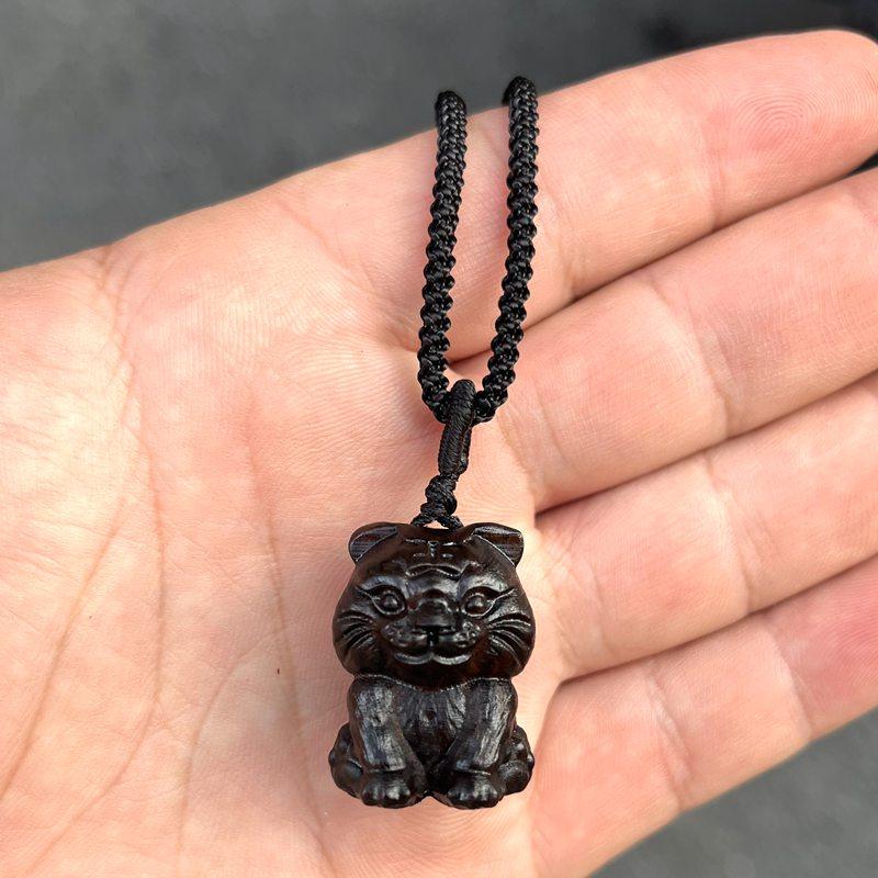 黑檀木老虎挂件实木寅虎十二生肖新中式老虎吊坠黑色木虎项链挂坠,家居饰品,木雕,淘宝优惠券,粉丝福利购,淘宝优惠卷