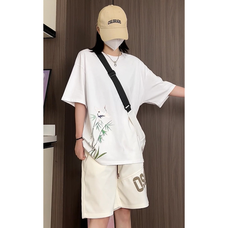 风新中式重磅240克双纱精梳棉半袖短袖T恤T3517-P25【特价】,男装T恤,电商A007