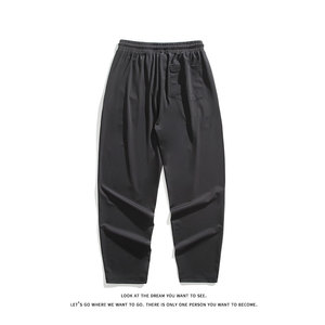春夏潮流冰丝凉感休闲长裤垂感小脚直筒裤K8479-P38【特价】图片