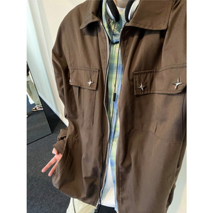 潮流休闲大码流行男女简约翻领夹克外套 J7195-P70【特价】A图片