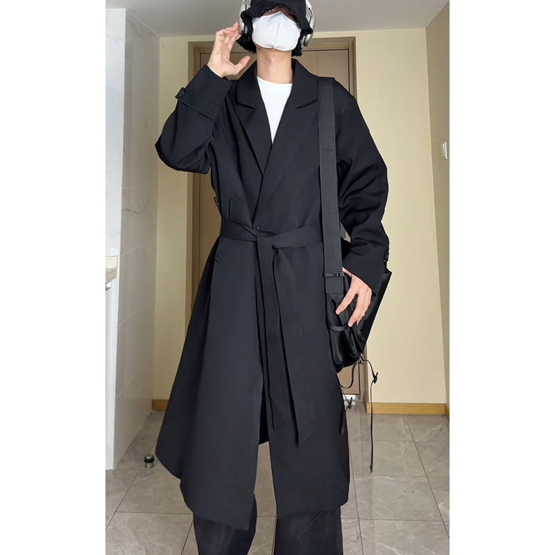 韩系风衣外套男士秋冬韩版潮流中长款过膝大衣F7300-P105【特价】，男装风衣，电商A007