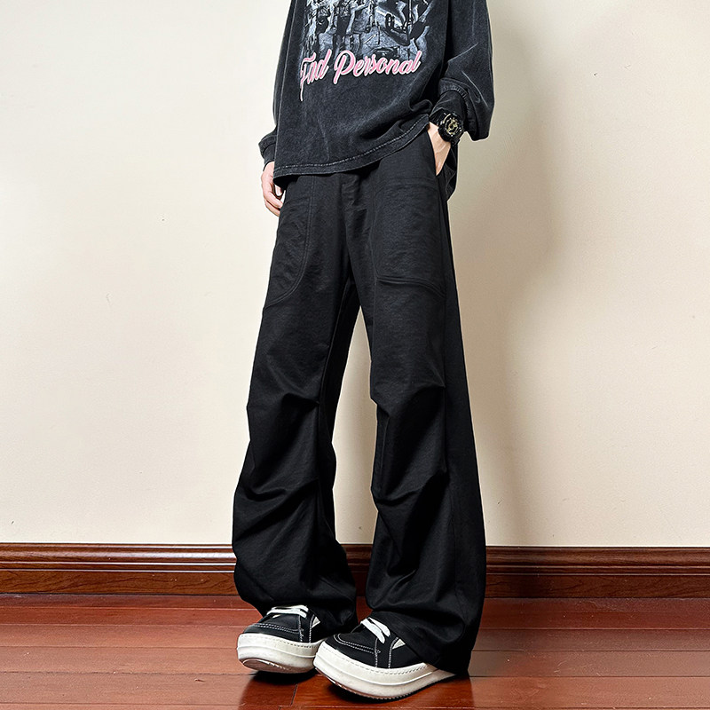 春款美式高街vibe褶皱伞兵休闲裤多口袋裤子K8582-P36【特价】,男装休闲裤,电商A007