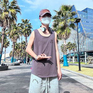 运动风大码印花男士背心舒适休闲夏季潮 款号B3906-P20图片