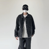 春季潮流小标休闲大码宽松男女立体牛仔外套夹克J301-P65【特价】，男装工装外套，电商A007