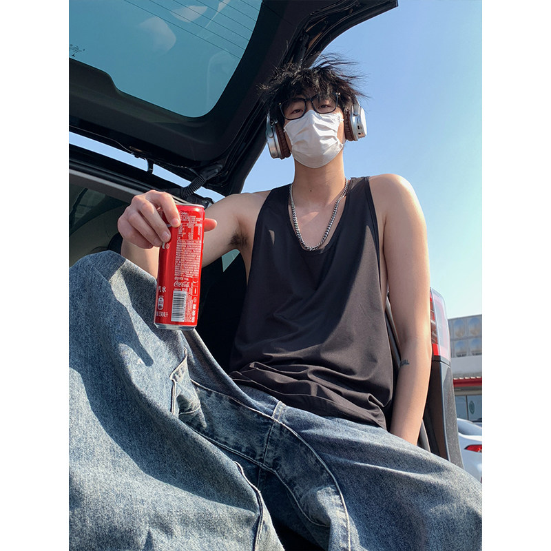 速干防晒冰丝男士背心工字夏季无痕运动内穿汗衫B3965特价P21,男装背心/马甲,电商A007