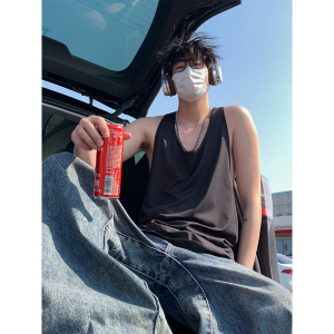 速干防晒冰丝男士背心工字夏季无痕运动内穿汗衫B3965特价P21图片