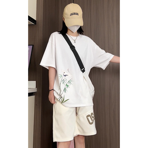 风新中式重磅240克双纱精梳棉半袖短袖T恤T3517-P25【特价】Q图片