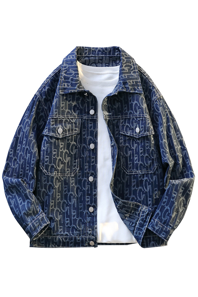 休闲大码复古潮流立体剪裁做旧牛仔外套夹克J8282-P58【特价】,男装夹克,电商A007
