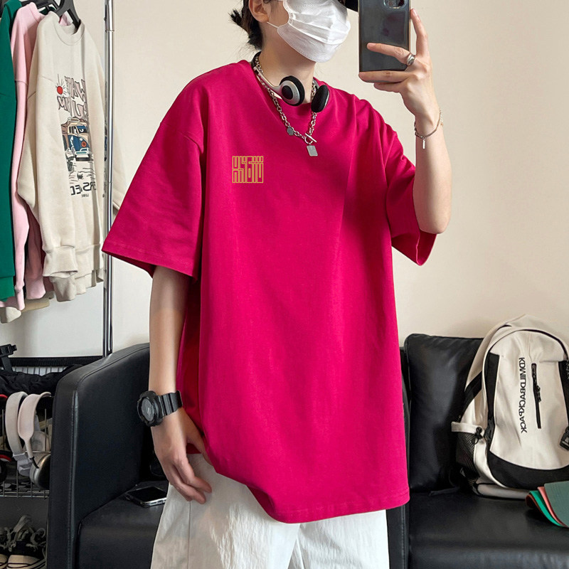 重磅240克双纱精梳棉新疆长绒棉ins半袖短袖T恤T3509-P23【特价】图片