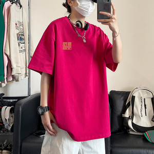 重磅240克双纱精梳棉新疆长绒棉ins半袖短袖T恤T3509-P23【特价】图片