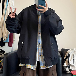 大码春季棒球领夹克潮酷宽松工装风男外套J7220-P45【特价】图片