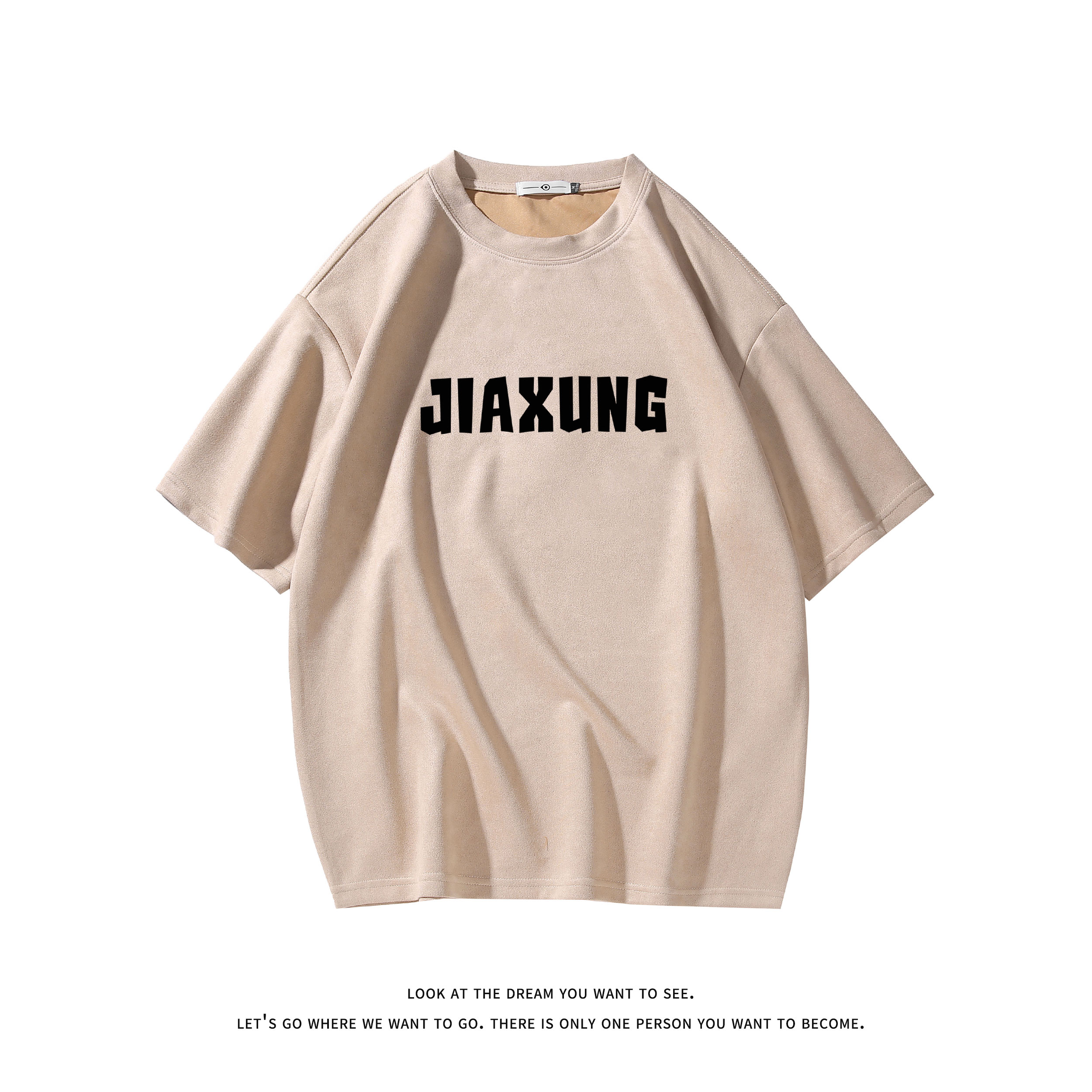 夏季大码休闲潮流美式麂皮绒字母印花短袖T恤T3413-P23【特价】,男装T恤,电商A007