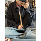 长袖衬衫男新款痞帅高级感垂感基础款衬衫C2173-P24【特价】A，男装衬衫，电商A007