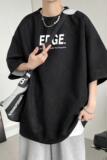 夏季大码休闲潮流美式麂皮绒字母印花短袖T恤T3409-P23【特价】，男装T恤，电商A007
