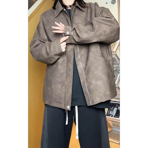 潮流宽松美式复古机车皮衣 PU皮夹克外套P7810-P75【特价】图片