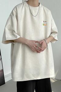 夏季大码休闲潮流美式麂皮绒字母印花短袖T恤T3460-P22【特价】图片