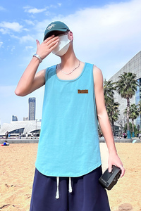 运动风大码印花男士背心舒适休闲夏季潮 款号B3904-P20图片