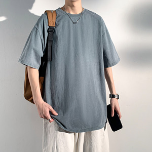 夏季水洗做旧美式高街潮流大码休闲短袖T恤 T3395-P27-a图片
