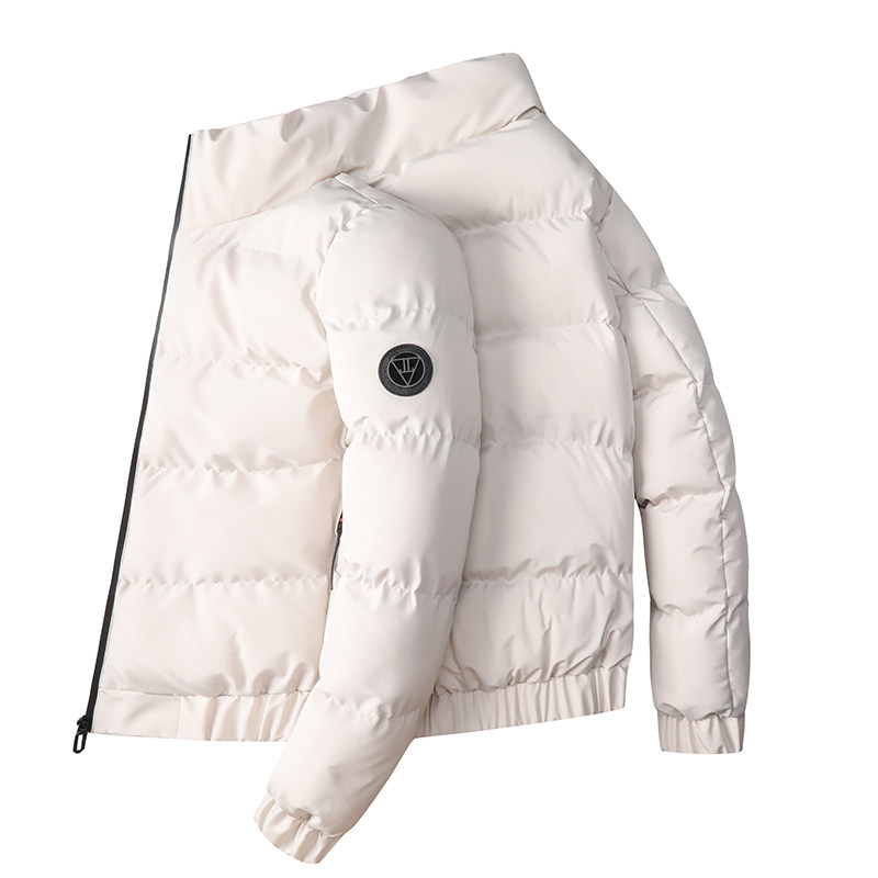 Japanese fashion brand cotton padded men's winter cotton padded jacket warm standing collar pocket coat style control