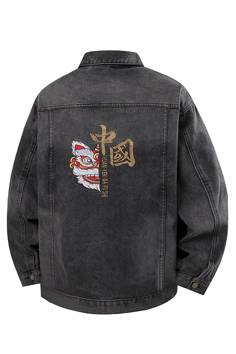 休闲大码复古潮流立体剪裁做旧牛仔外套夹克JA6030-P75【特价】,男装夹克,电商A007