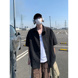 美式潮牌褶皱肌理短袖衬衫男夏季小众通勤衬衣DC2227-特价P30，男装衬衫，电商A007