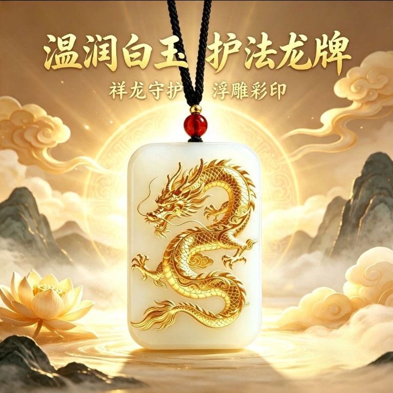 树脂项坠/吊坠[老师傅推荐】新中式盘龙吊坠项链男女通用国潮