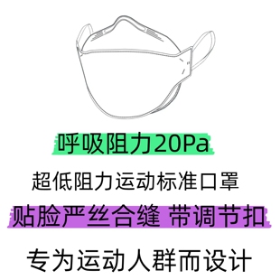盼你乐巨贴合鱼型超透气低阻力高密封性运动型一次性铝鼻梁条口罩