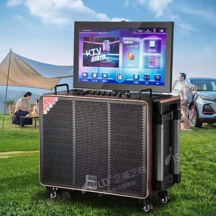 山水K歌一体机视频一体机联网唱歌双麦克风大功率新款广场舞音箱