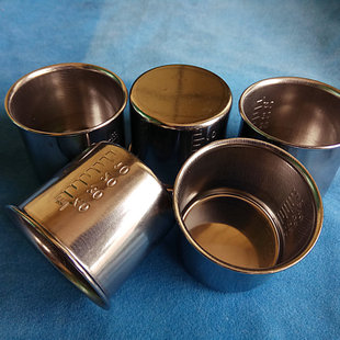 医304不锈钢口服药杯 小药杯药液量杯 40ml带刻度量杯喝药杯耐用