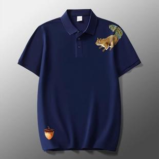 t恤男士 男短袖 法国爆款 高端纯棉休闲上衣潮牌夏 polo衫